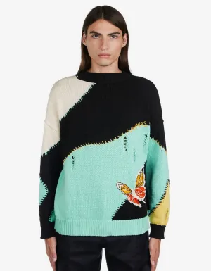 Nahmias Multicolour Butterfly Intarsia Sweater