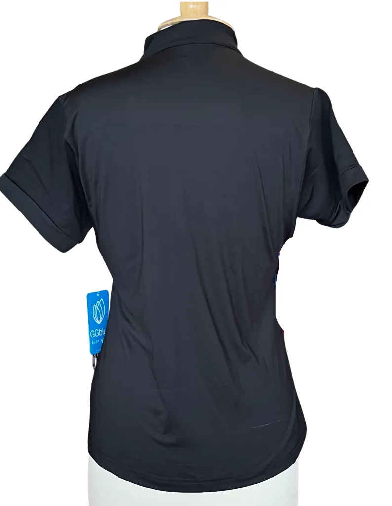 New GGBlue Black Jolene Short Sleeve Golf Top MSP$81