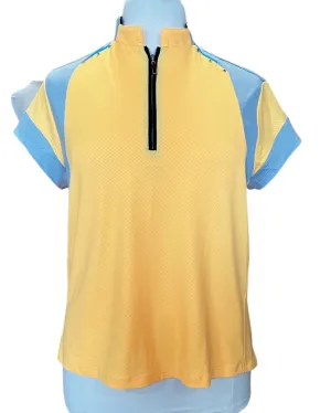 New Jamie Sadock Ziggy Golf Top - Orange/Gray Size XL MSP$89
