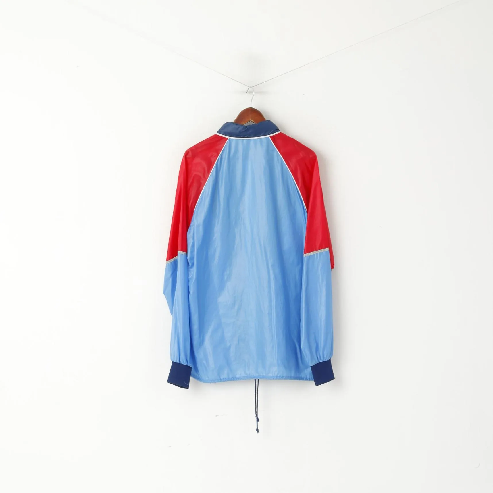 New Line Men  XL Jacket Blue Nylon Denmark Sportswear Full Zip Lightweight Top