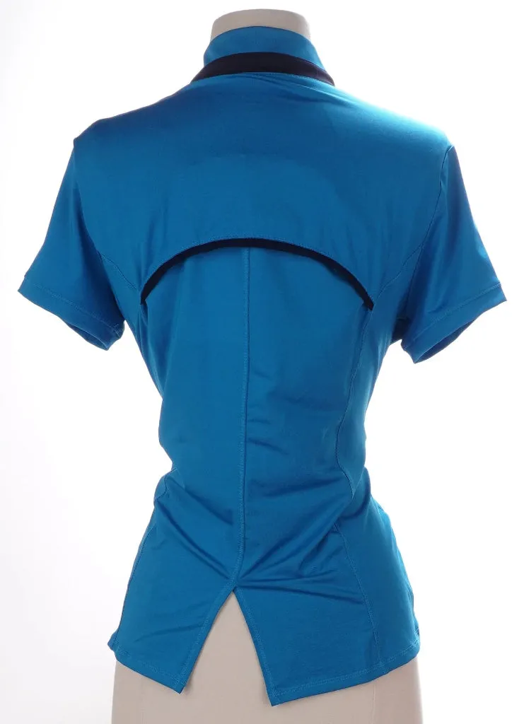 New Lucky in Love Chi Chi Polo in Paradise Blue   MSP$74