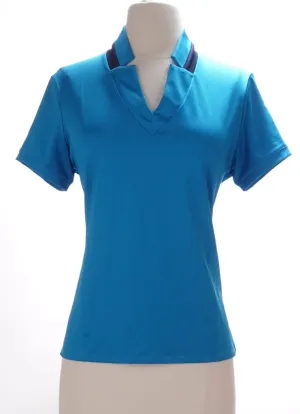 New Lucky in Love Chi Chi Polo in Paradise Blue   MSP$74
