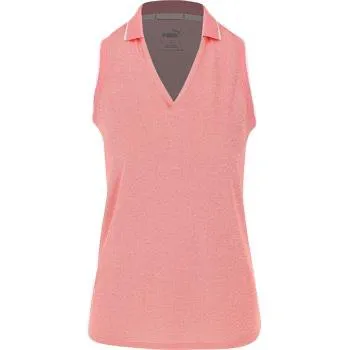 New Puma Mattress Sprinter Sleeveless Golf Polo in Georgia Peach Size XL MSP$55