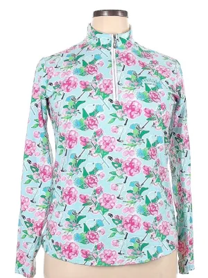 New San Soleil Women's Floral& Golf Club Print Pullover w/ Wailea Logo Size XL MSp$108