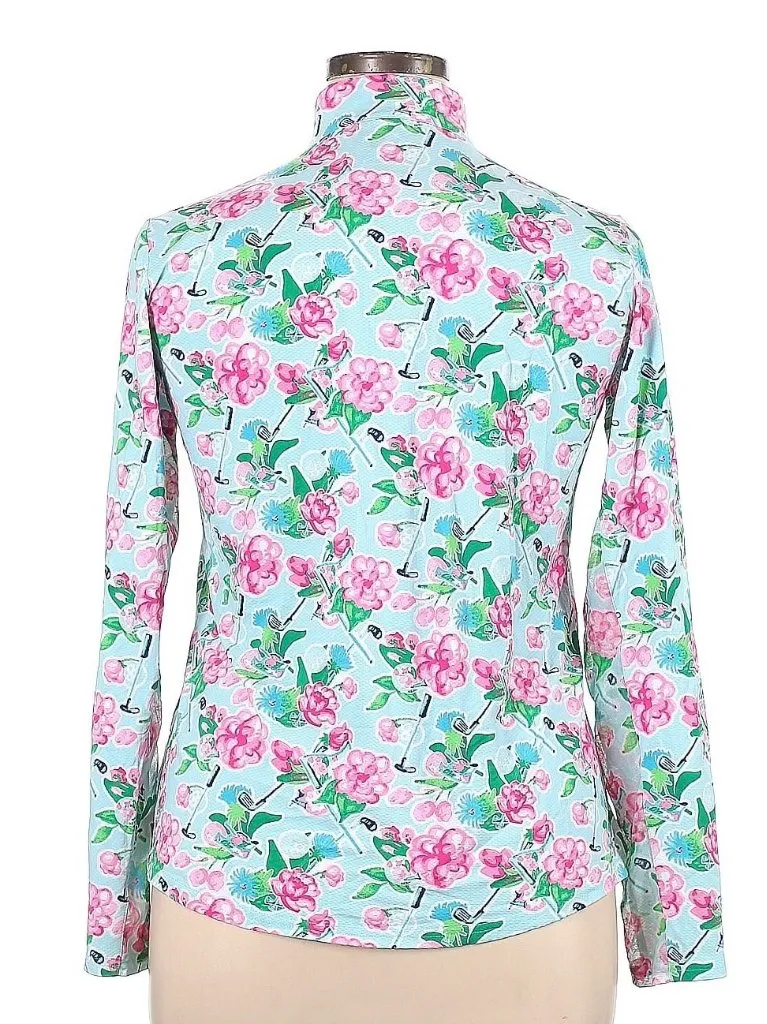 New San Soleil Women's Floral& Golf Club Print Pullover w/ Wailea Logo Size XL MSp$108