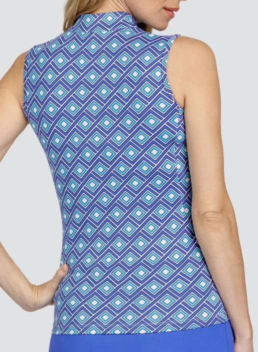 New Tail Activewear Jewell Sleeveless Golf Top _ Electric Paradise MSP$96