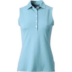 New Women's Greg Norman Sleeveless Freedom Polo - Light Blue MSP$45