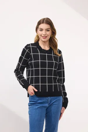 Newport - Standford Check Spliced Jumper - NP29010 - Black