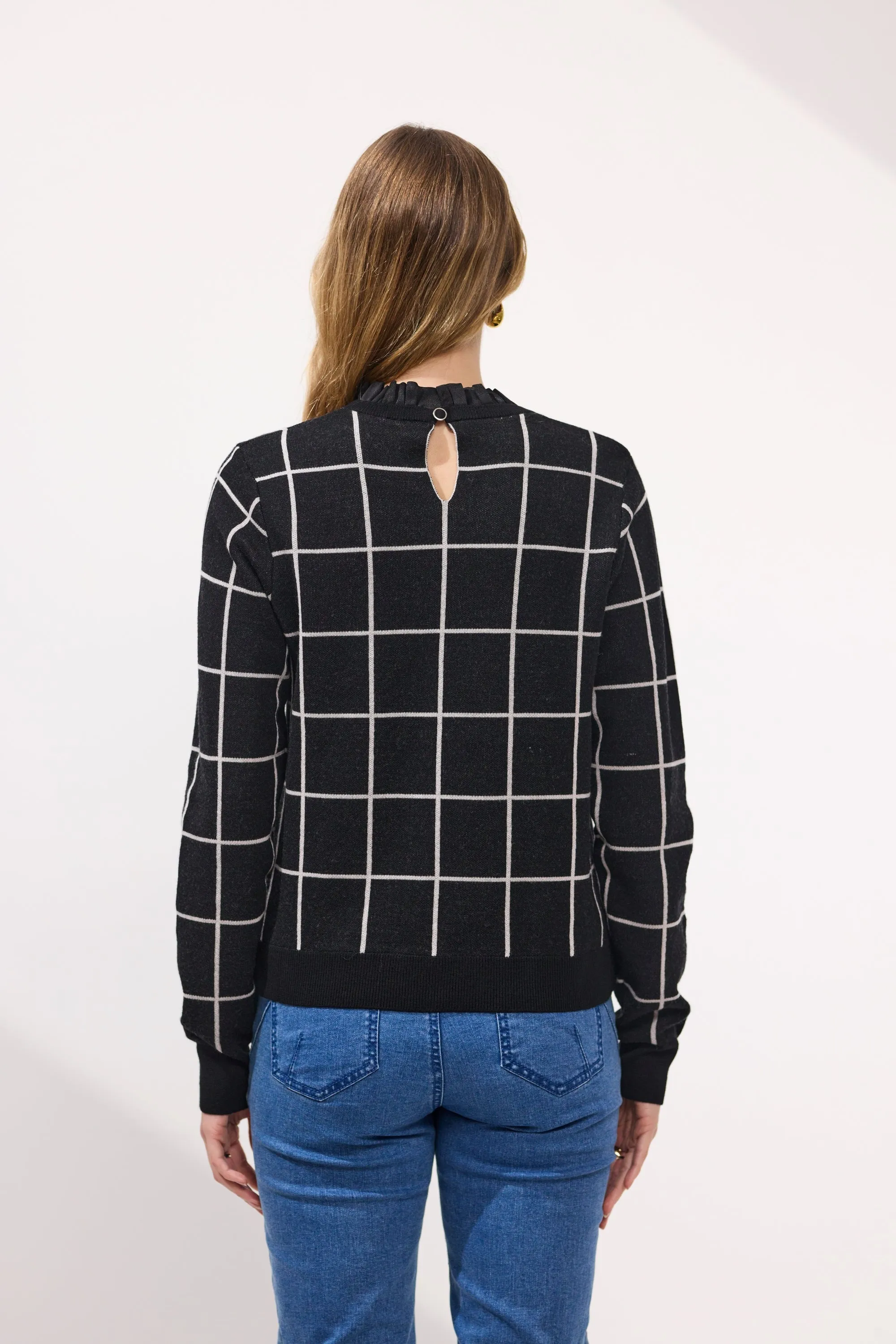 Newport - Standford Check Spliced Jumper - NP29010 - Black