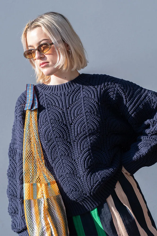 Noella Kari Navy Knit Pullover