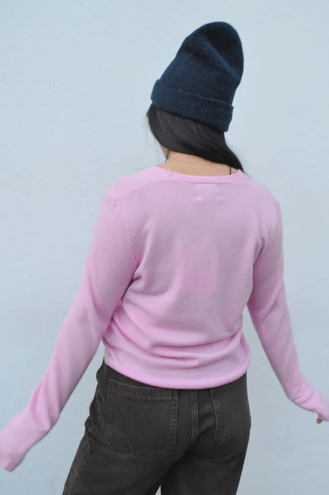 Numph Kasha Pink Cosmos Cardigan