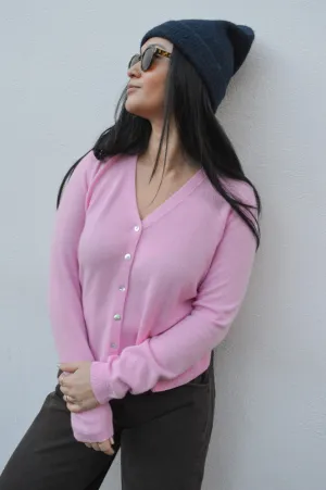 Numph Kasha Pink Cosmos Cardigan