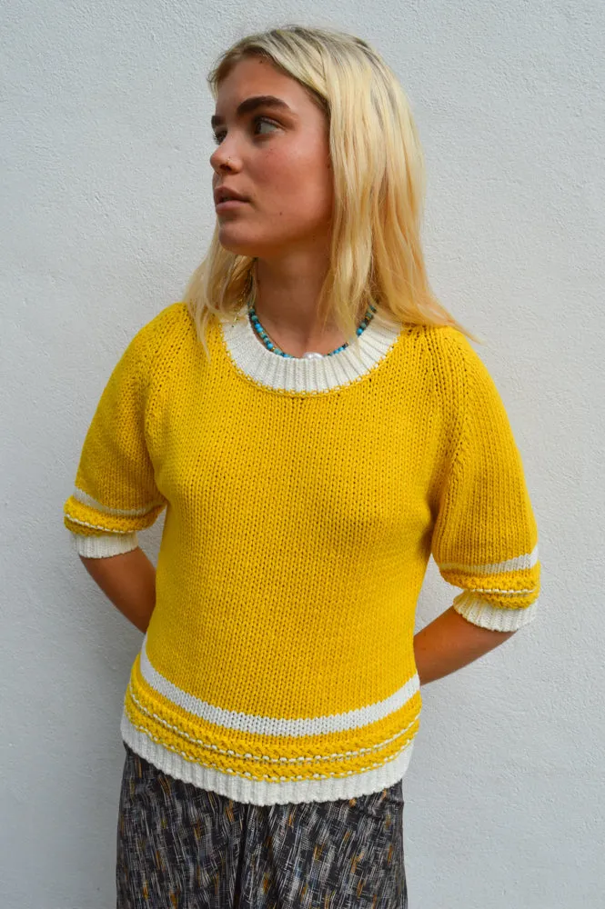 One Collective Helsinki Sulphur Short Sleeve Jumper