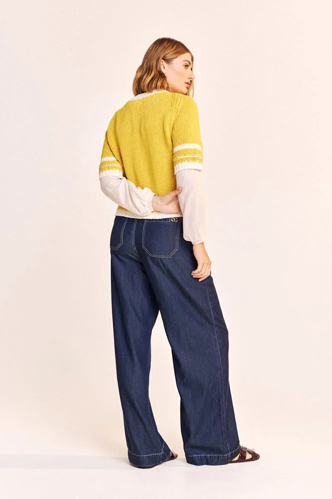 One Collective Helsinki Sulphur Short Sleeve Jumper