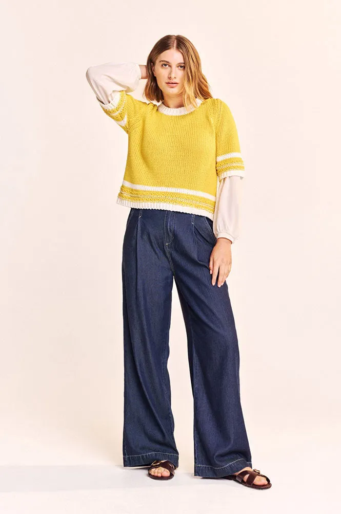 One Collective Helsinki Sulphur Short Sleeve Jumper