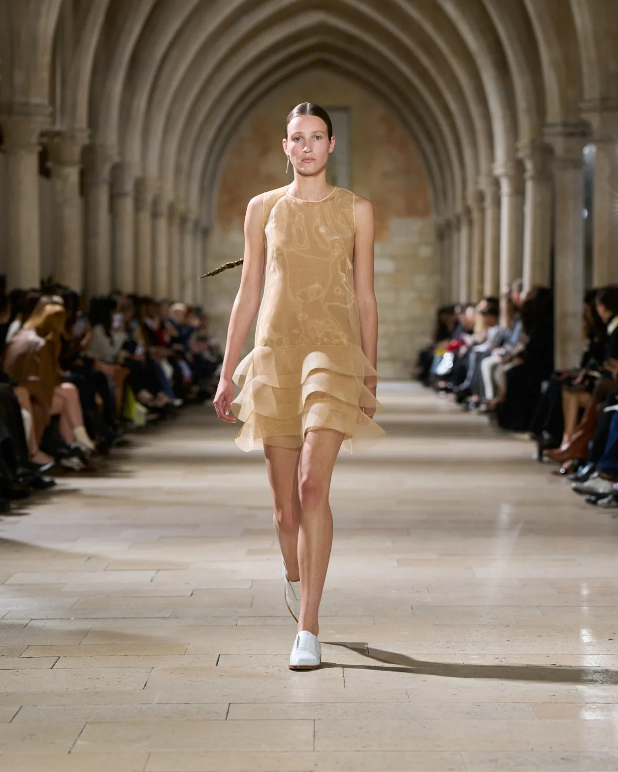Organza Mini Dress with Waves 