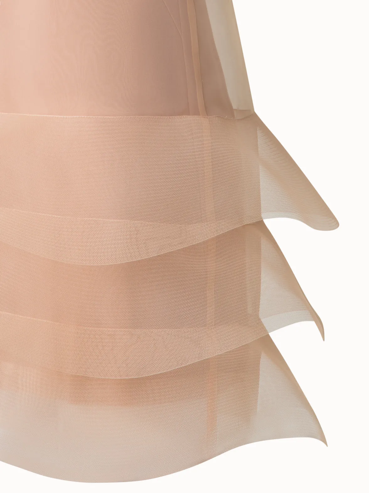 Organza Mini Dress with Waves 