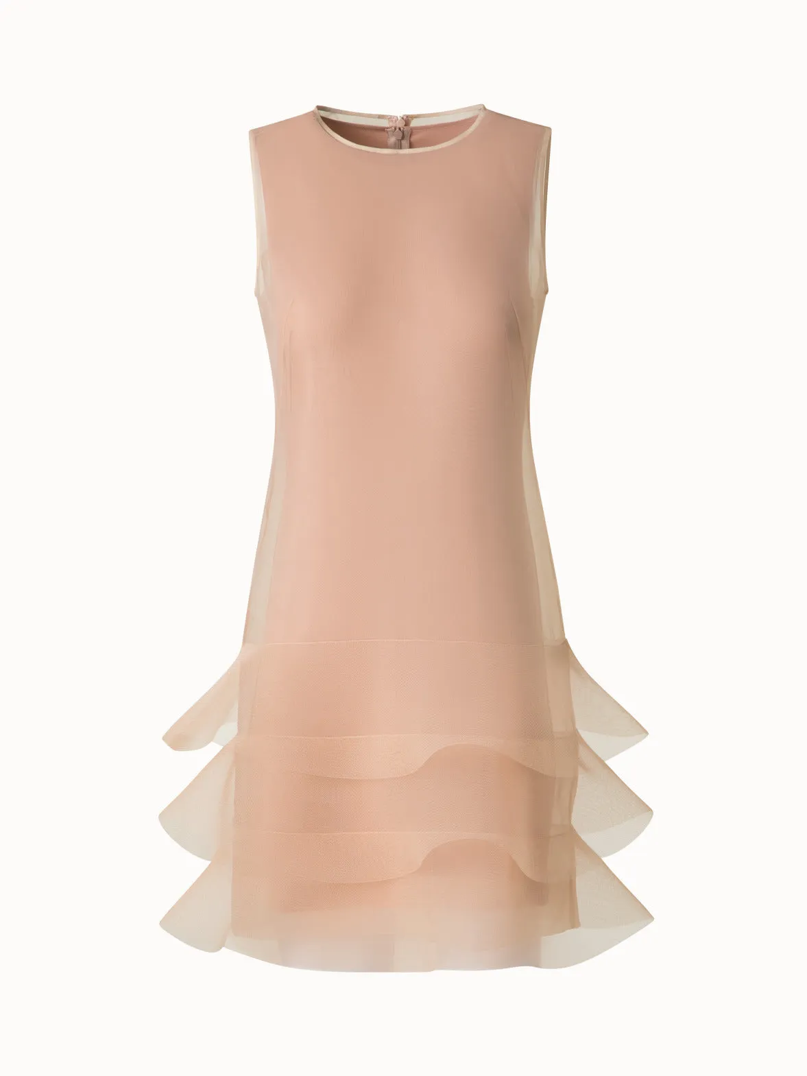 Organza Mini Dress with Waves 