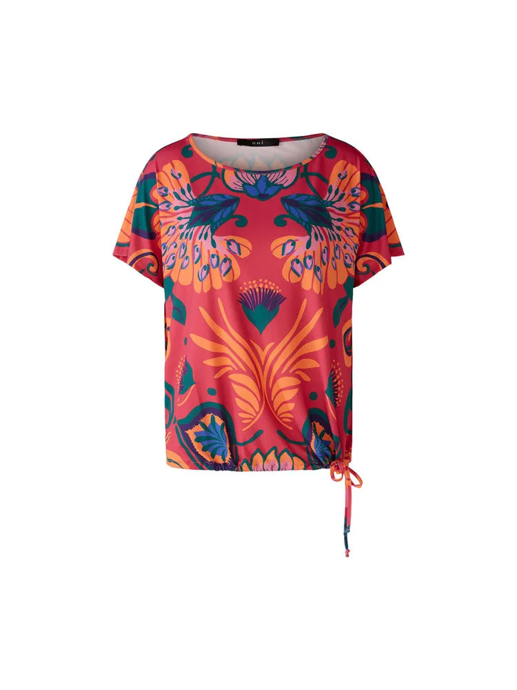 Oui Blouse Pink & Orange