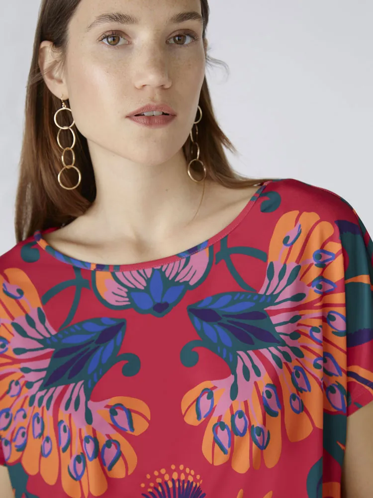 Oui Blouse Pink & Orange