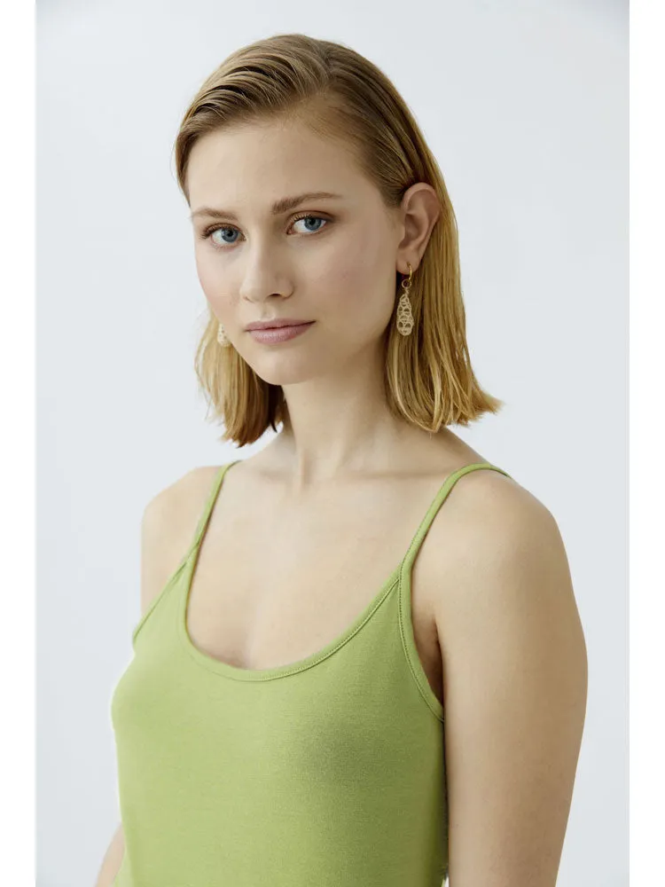 Oui Cami Top Pea Green