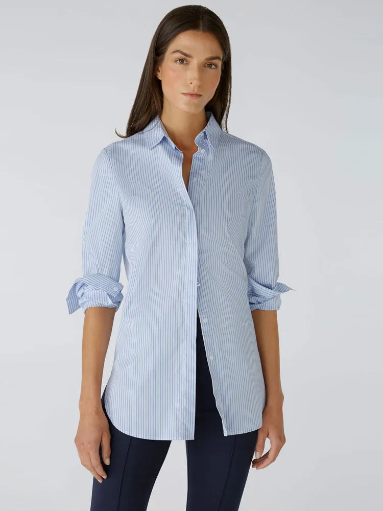 Oui Shirt Blue & White