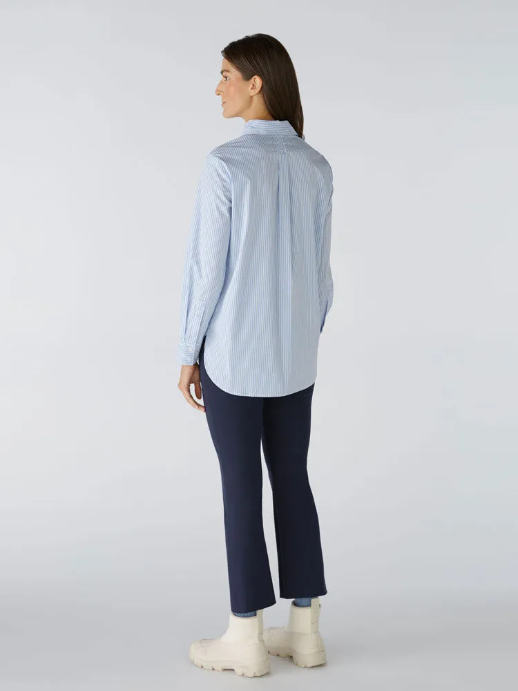 Oui Shirt Blue & White