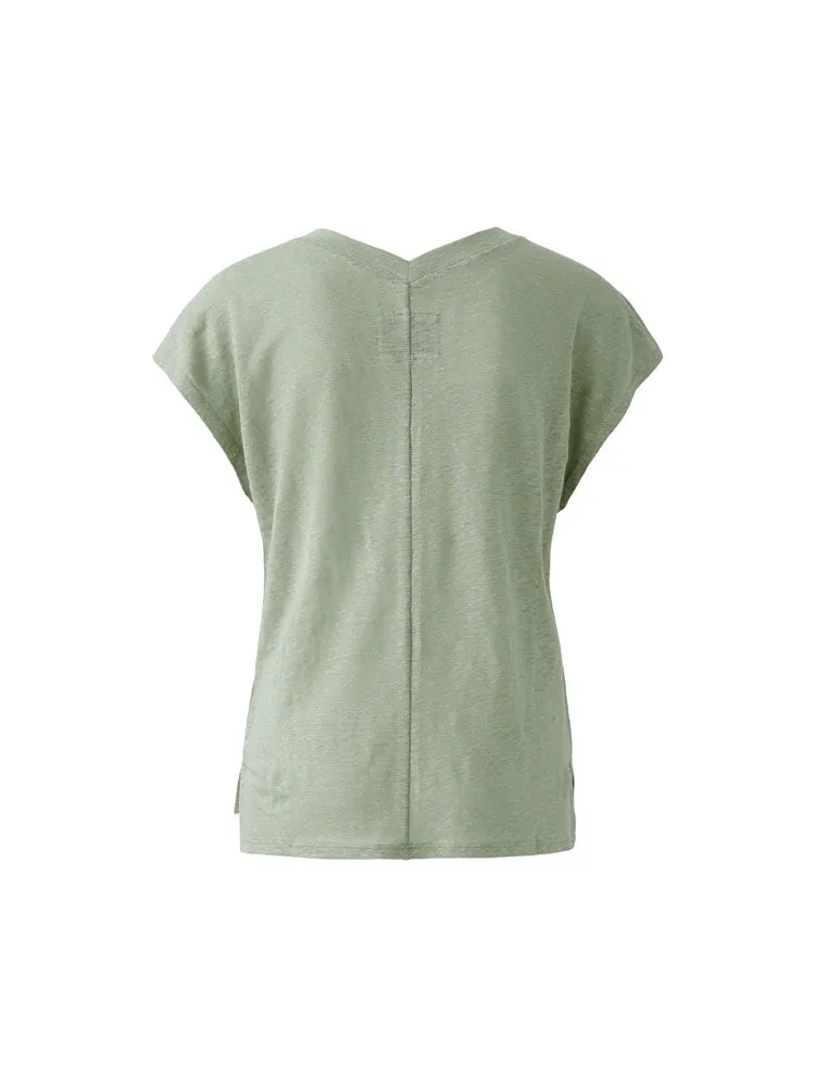 Oui V-Neck T-Shirt Sage