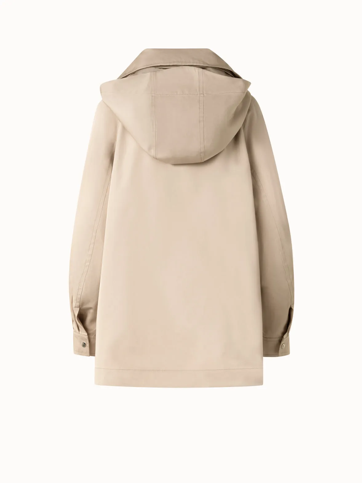 Oversized Water-Resistant Silk Parka Akris