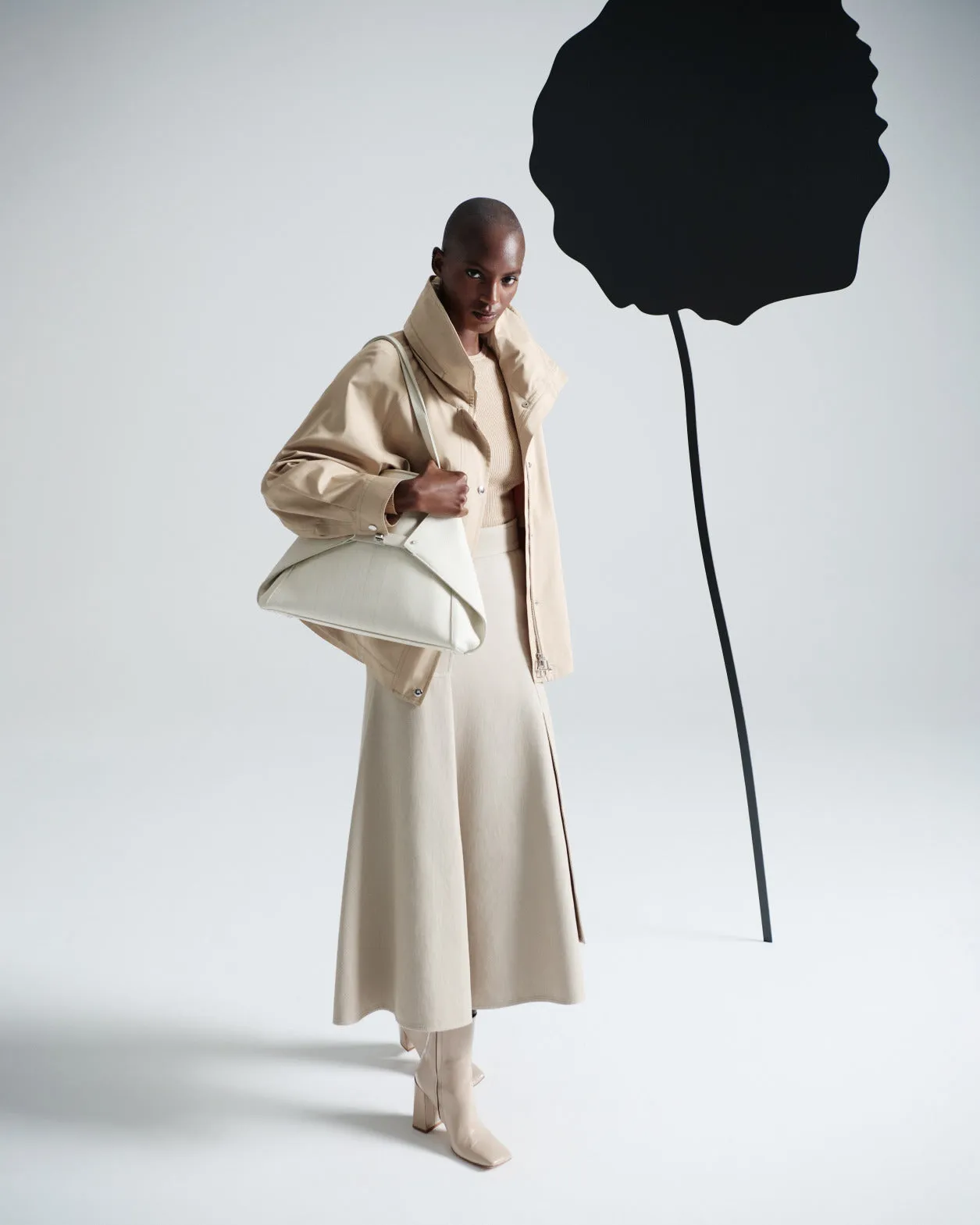 Oversized Water-Resistant Silk Parka Akris