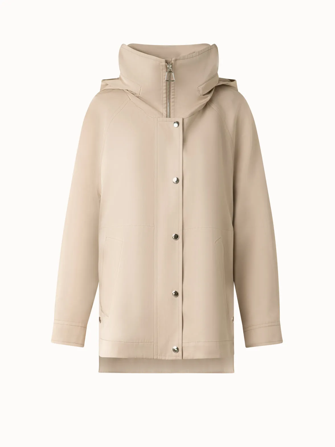 Oversized Water-Resistant Silk Parka Akris