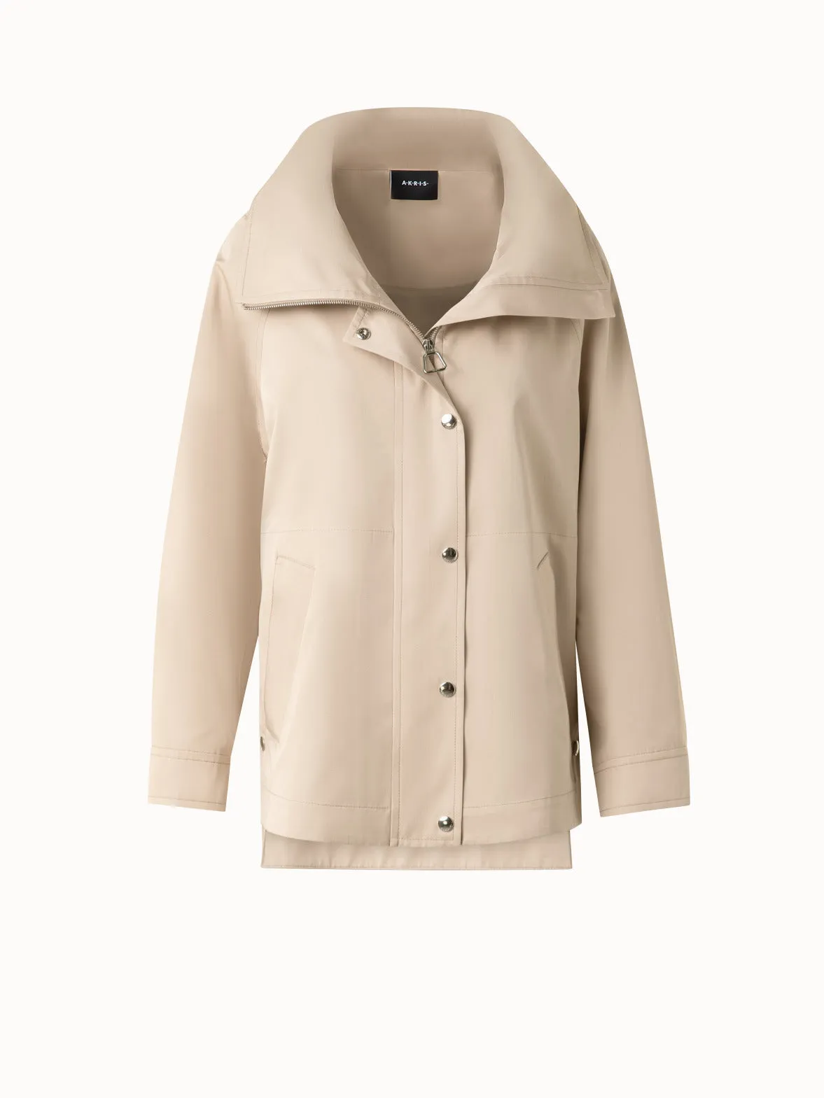 Oversized Water-Resistant Silk Parka Akris