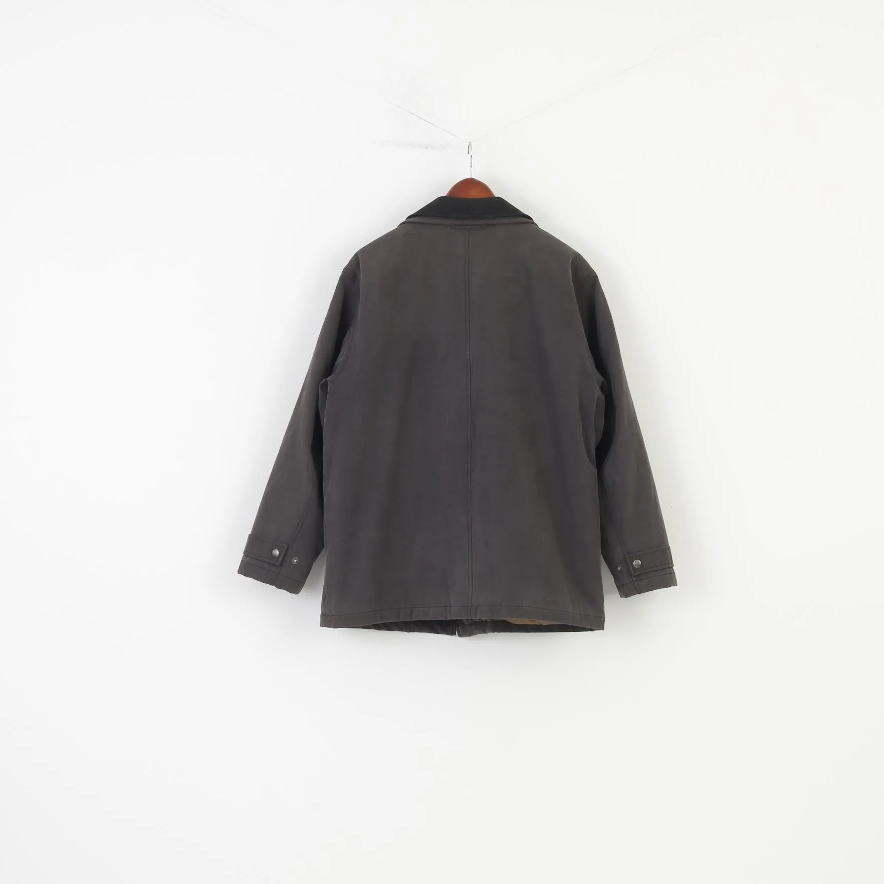 Paul R.Smith Men 27 XL Jacket Charcoal Harrington Full Double Zipper Padded Top