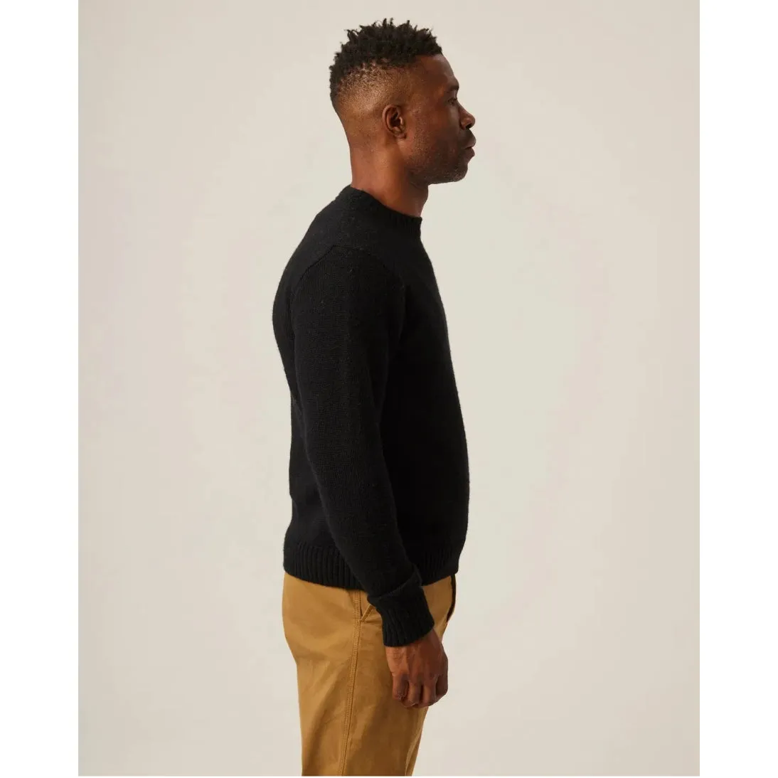 Peregrine Makers Stitch Jumper Black Made in England WJ71008