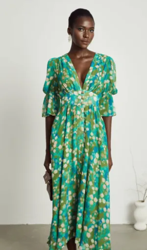 Perrine floral-print tulle midi dress Gloria Lanvin