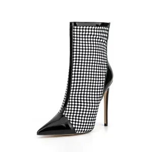Pointed Toe Mixed Color High Heels Anna Kay Co