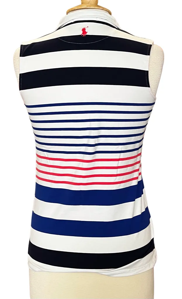 Polo Golf Ralph Lauren White Striped Sleeveless top Size M