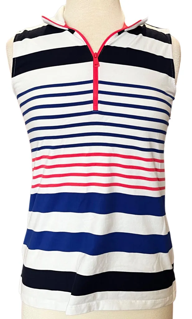 Polo Golf Ralph Lauren White Striped Sleeveless top Size M