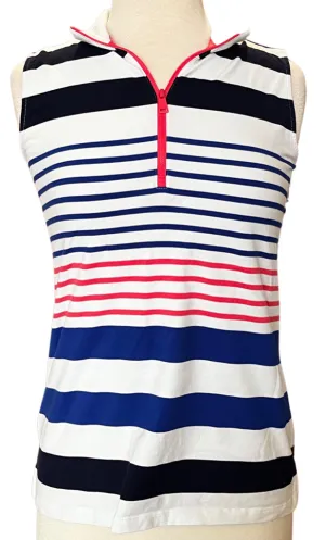Polo Golf Ralph Lauren White Striped Sleeveless top Size M