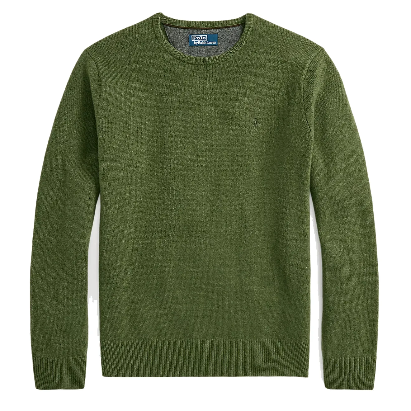 Polo Ralph Lauren Wool Crew Neck Knit Classic Olive Heather