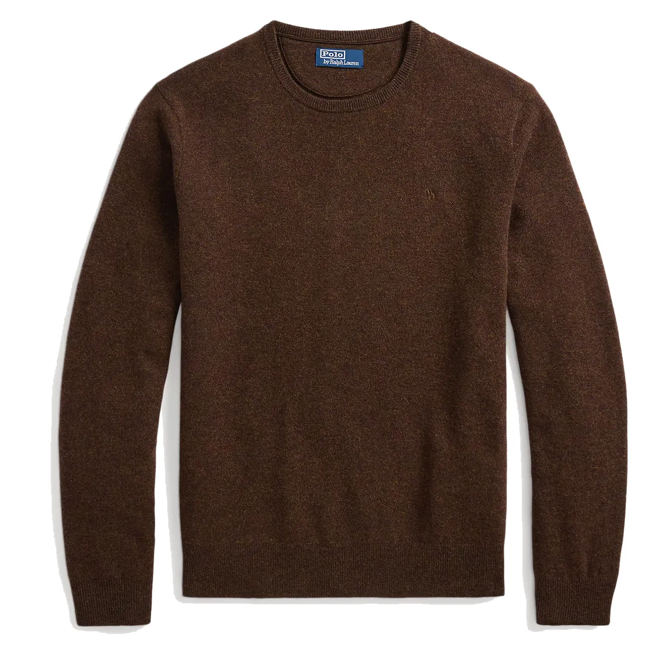 Polo Ralph Lauren Wool Crew Neck Knit Dark Chestnut Heather