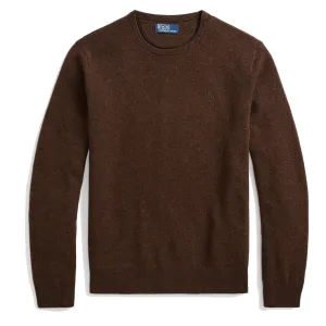 Polo Ralph Lauren Wool Crew Neck Knit Dark Chestnut Heather