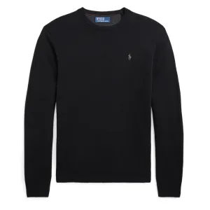 Polo Ralph Lauren Wool Crew Neck Knit Polo Black
