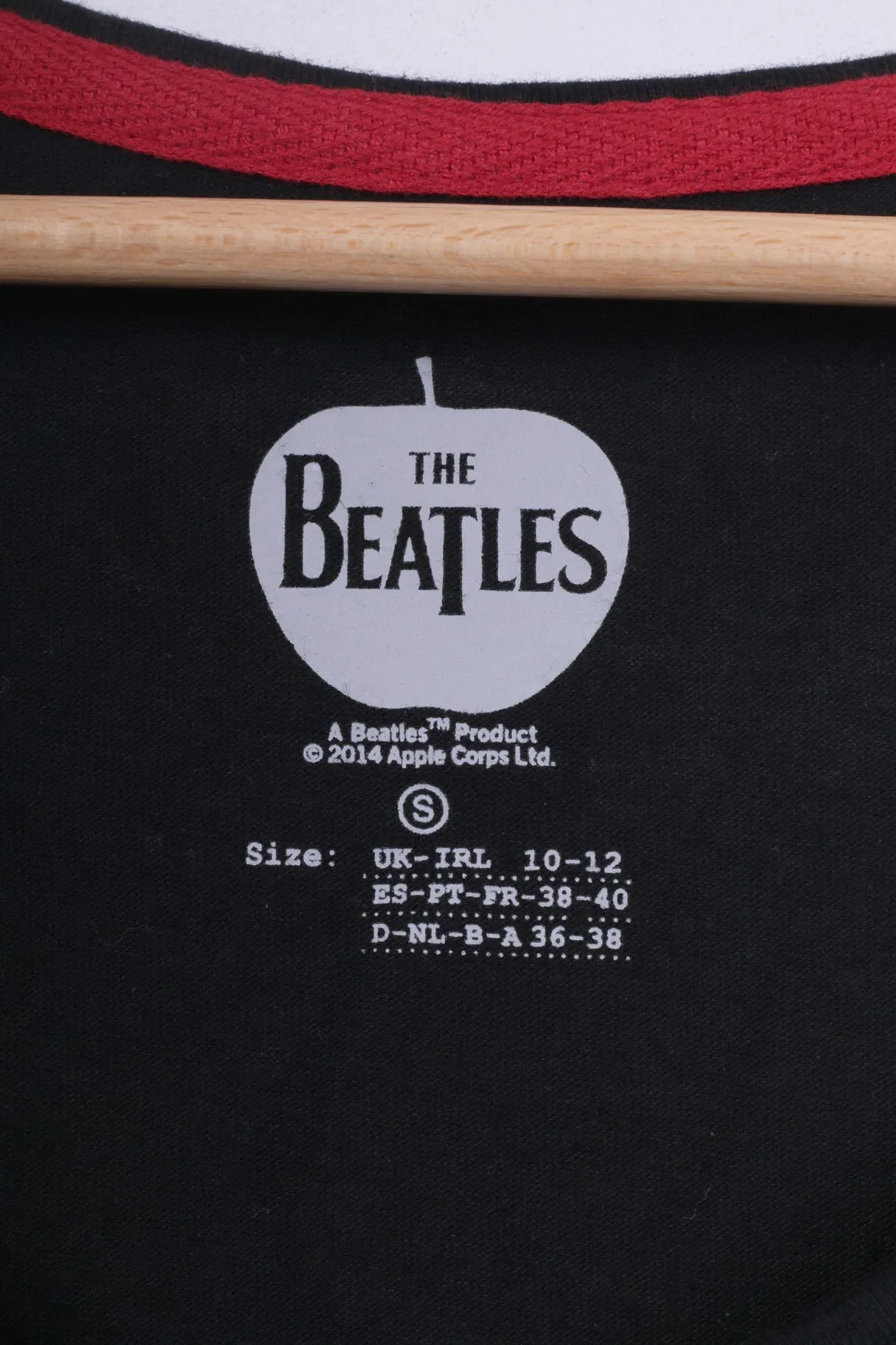 Primark The Beatles Womens 10/12 M Shirt Tank Top Graphic Cotton Black A Hard Days Night