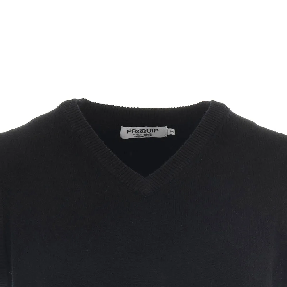 ProQuip Lambswool Water Repellent Golf Slipover - Black