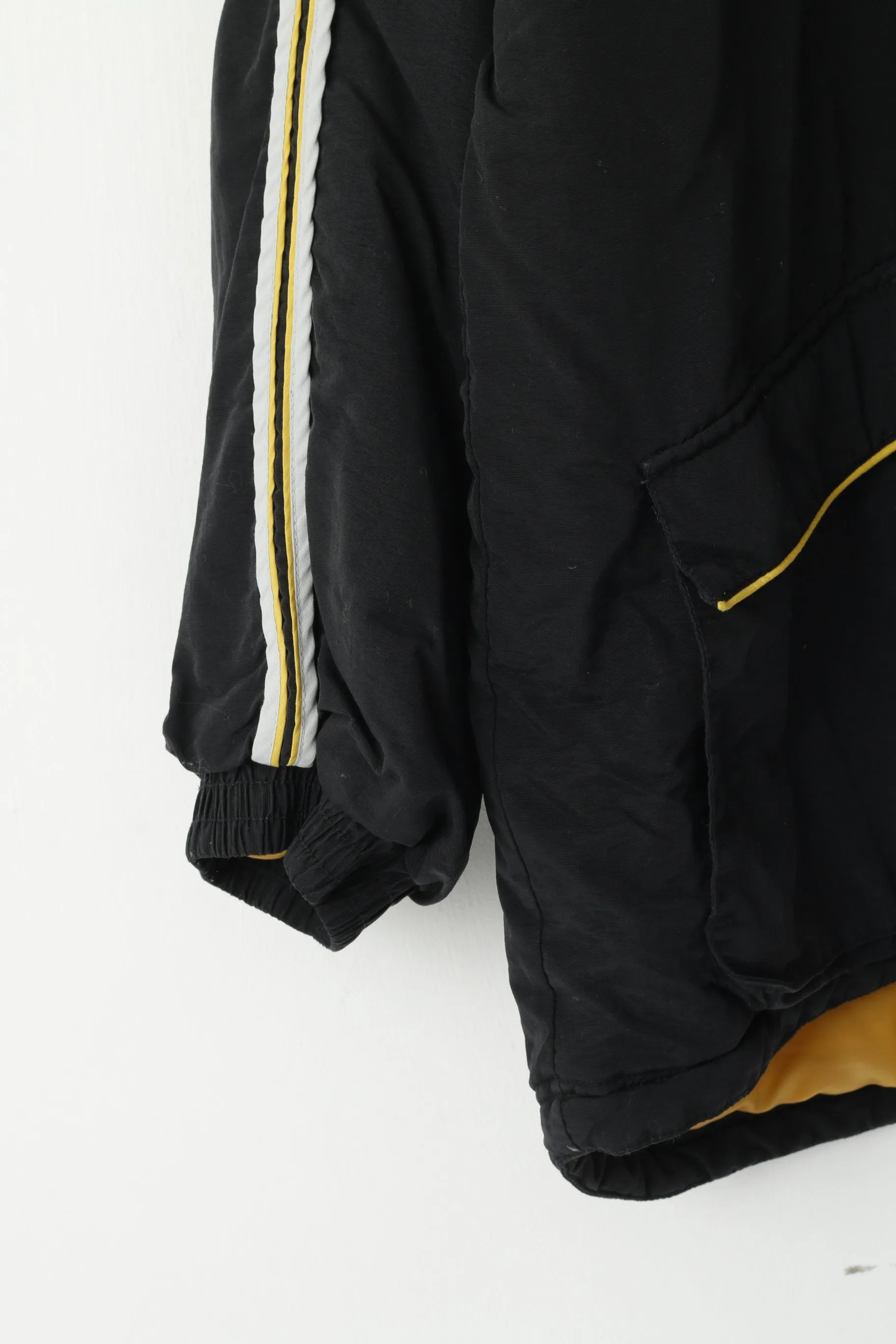 Puma Men XXL Jacket Black Nylon Waterproof Padded Full Zipper Casual Top