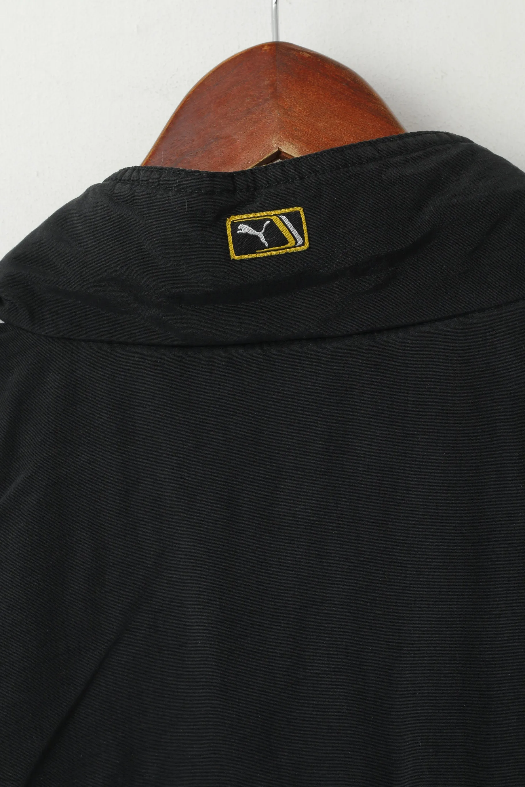 Puma Men XXL Jacket Black Nylon Waterproof Padded Full Zipper Casual Top