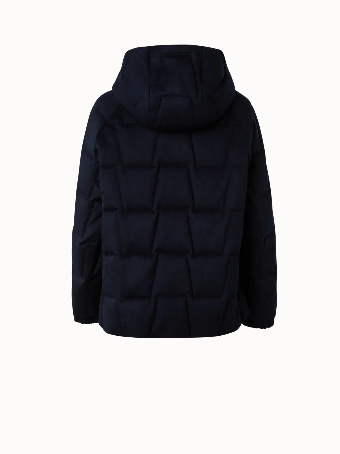 Quilted Trapezoid Cashmere Parka Akris