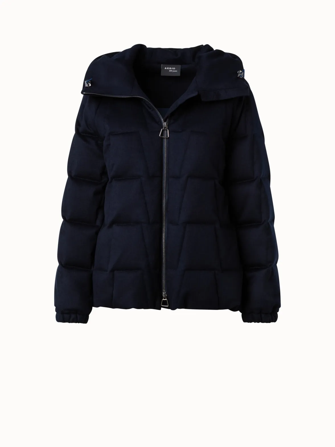 Quilted Trapezoid Cashmere Parka Akris