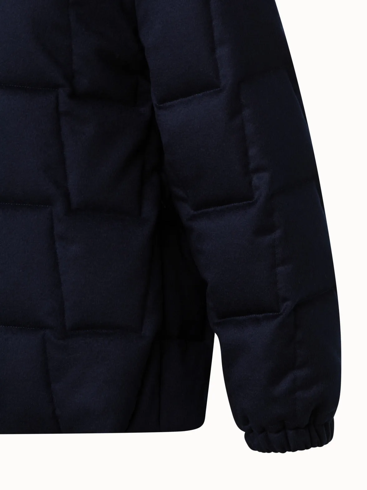 Quilted Trapezoid Cashmere Parka Akris